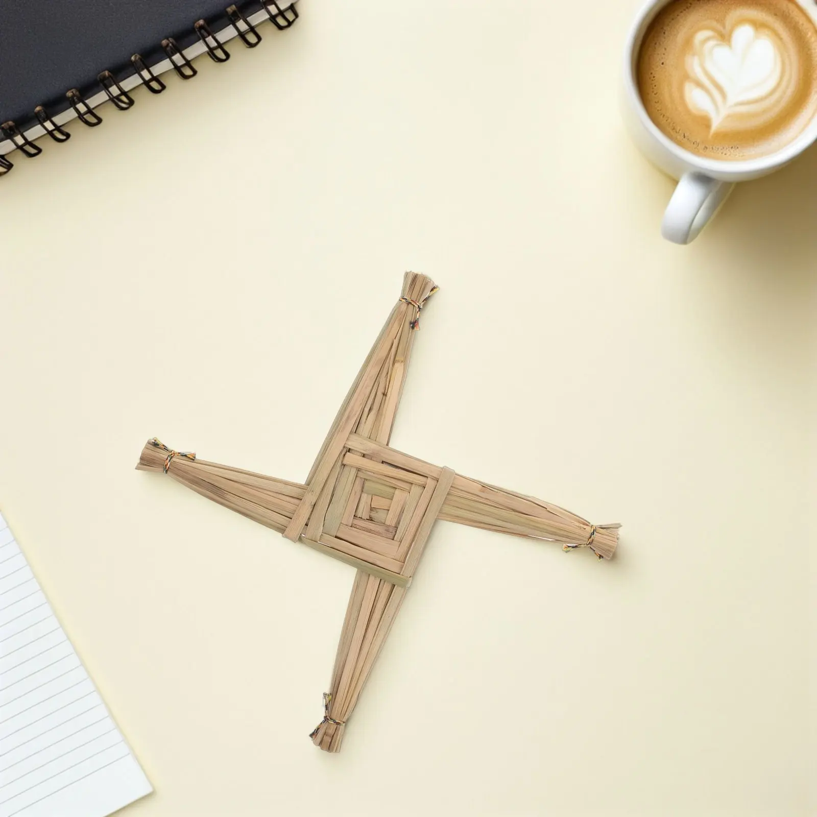 Irish Straw Cross Handwoven St. Brigid's Traditional Four-Arm Cross Wall Hanging Farmhouse Decor Spiritual Blessing Symbol