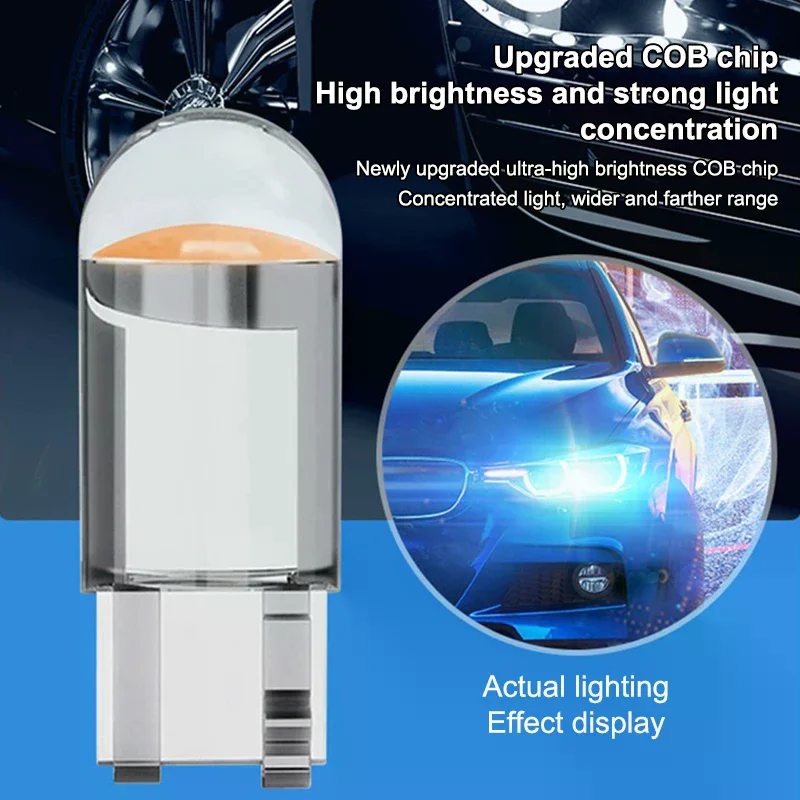 

20 шт. автомобильных светодиодных ламп W5W T10 COB, габаритные огни, лампы для дверей, лампы для приборной панели, лампы для подсветки номерного знака, 12В 24В