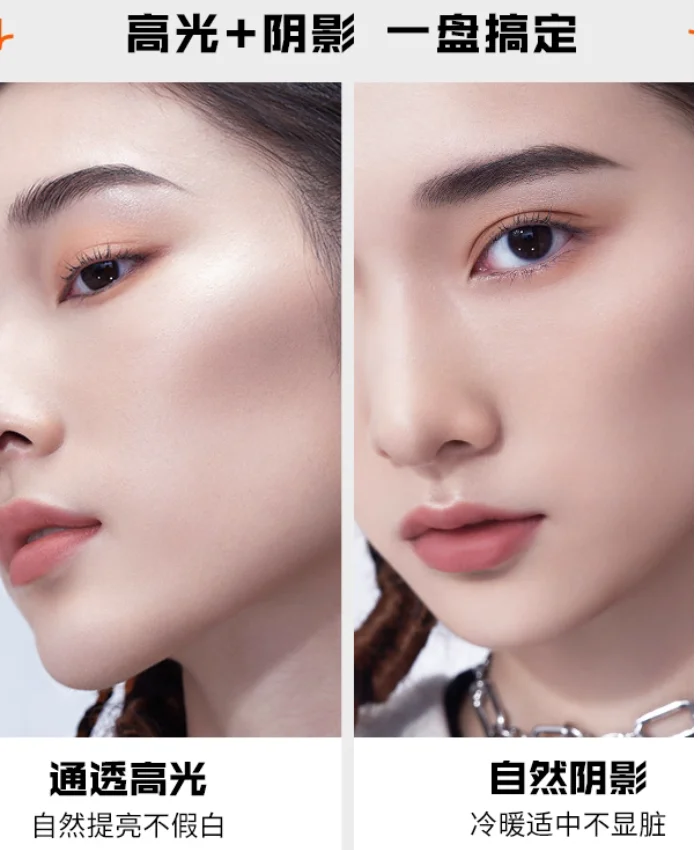 Little Ondine Scultura Tavolozza di contorni e evidenziati Tavolozza di contorni di bellezza decente chic Cosmetici multiuso per il trucco del viso