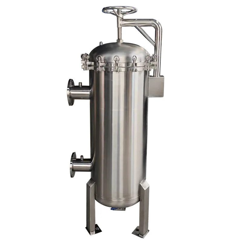 High Flow 304 Stainless Steel Sediment Bag Filter Industrial Flanged Edible Oil Bag Filter