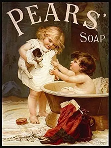 Pears Soap Large Metal Tin Sign ` Bathroom