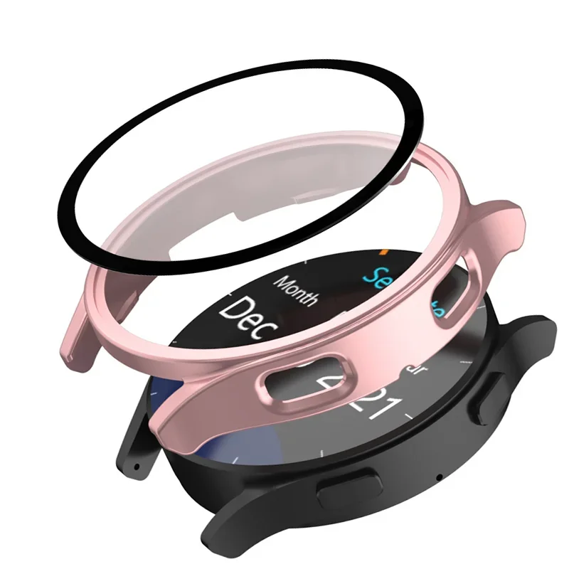 Gehärtetes Glas + Hülle für Samsung Galaxy Watch 7/6/5/4 44 mm 40 mm Abdeckung PC Bumper Displayschutzfolie Galaxy Watch FE 40 mm Zubehör