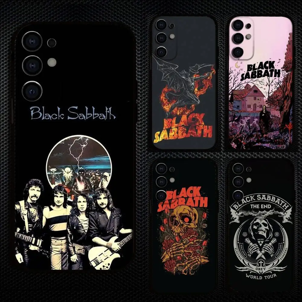 

B-Black S-Sabbath Band Phone Case For Samsung S25,S24,S21,S22,S23,S30,Ultra,S20,Plus,Fe,Lite,Note,10,9,5G Black Cover