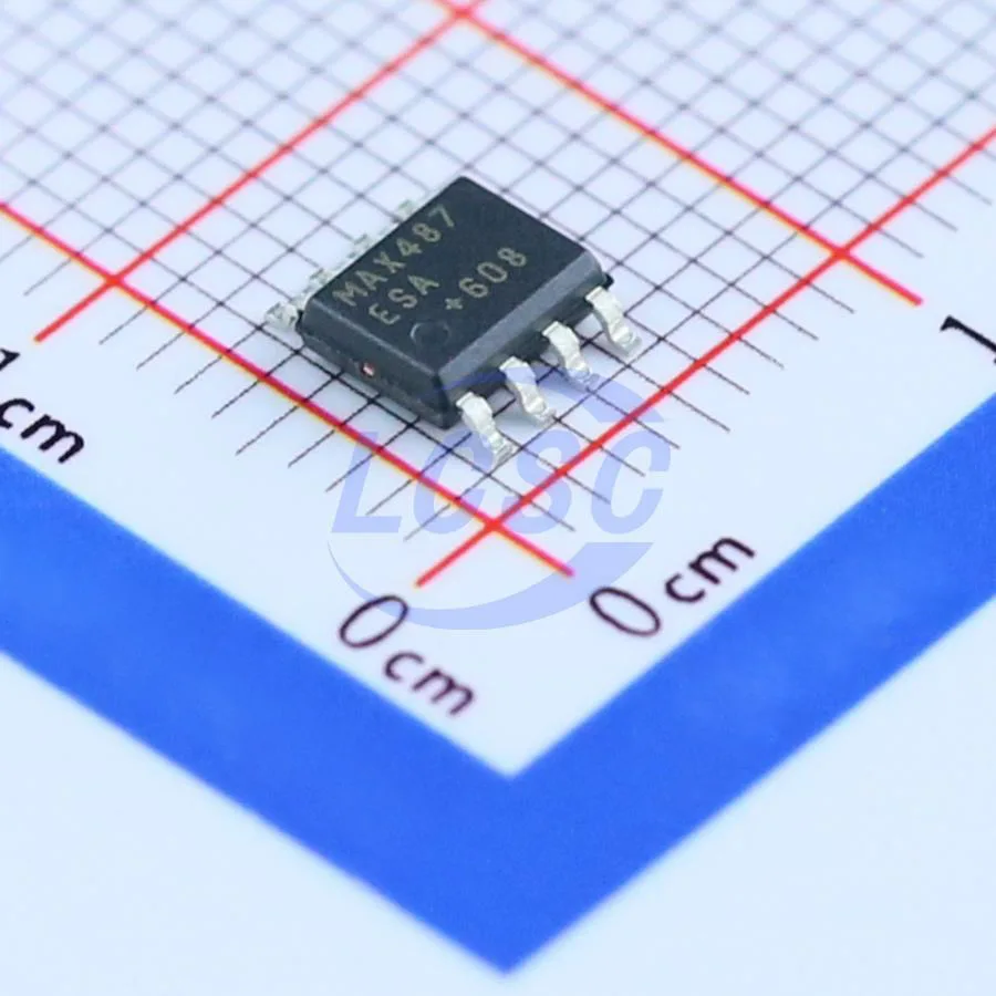 10 Pieces/Lot MAX487 Chip 1/1 Half Transceiver RS422, RS485 8-SOIC Original Integrated Circuit MAX487ESA+T