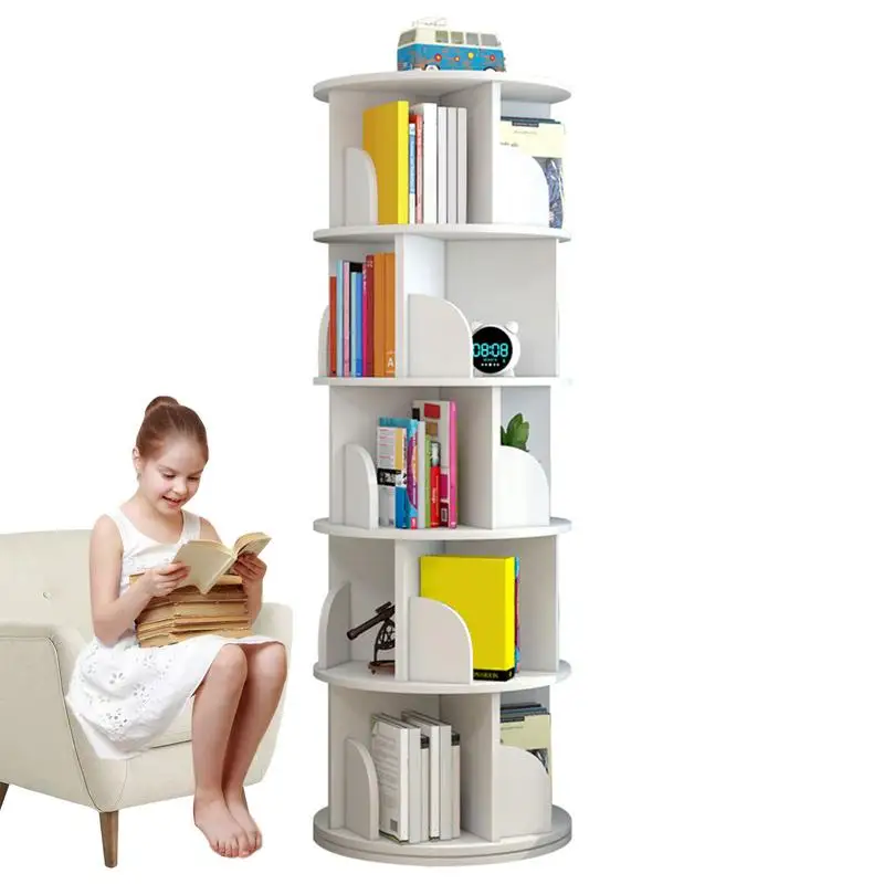 

Book Shelf For Bedroom Versatile Revolving Bookcase Rotating Display Stand Easy Install Rotating Organizer Wooden Bookshelf For