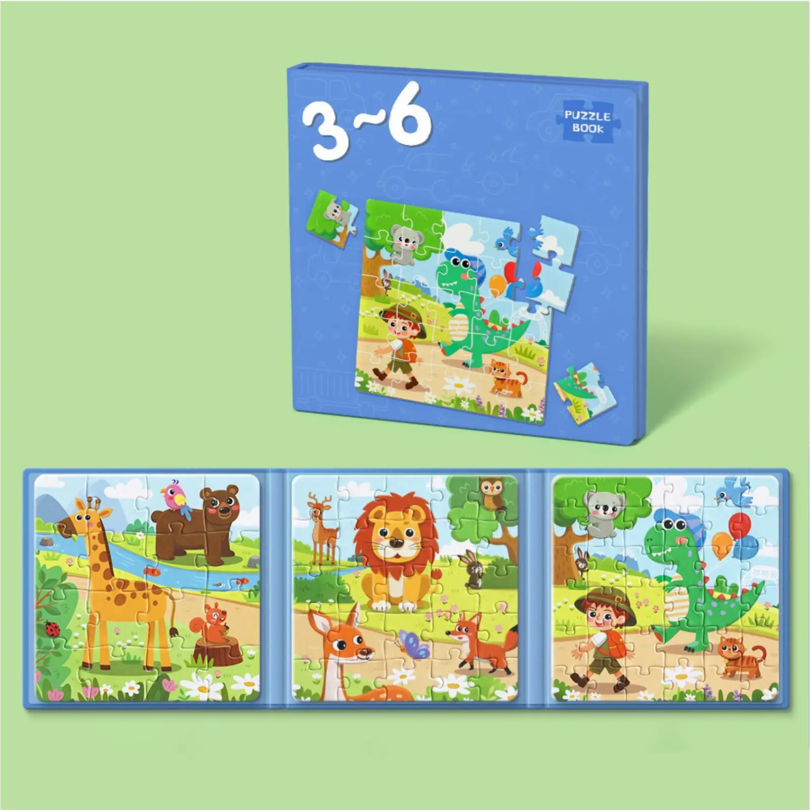 Puzzle magnetico Giocattoli educativi prescolari portatili Apprendimento educativo Puzzle da viaggio magnetico per la coordinazione occhio-mano fine