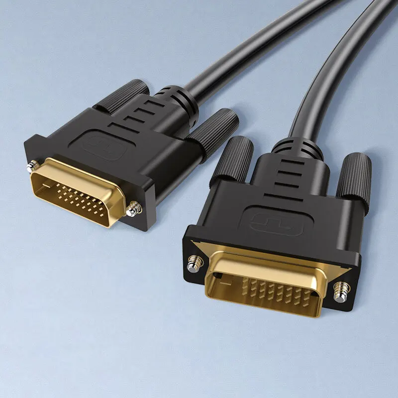 DVI Cable Male To Male Dual Channel 24+1 Pure Copper Plated Connector Suitable For Computer Display Screen HD Video Connection