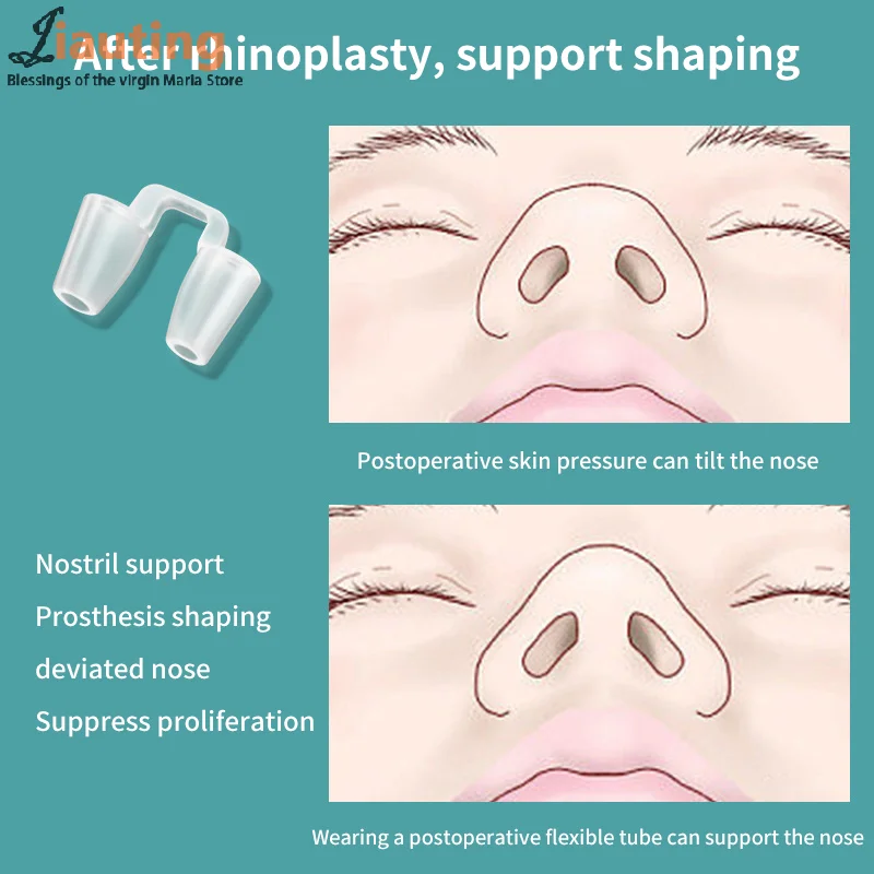 Nostril Support Device Postoperative Rhinoplasty Nostril Support Shaping Crooked Nose Correction Fixator Silica Gel Nose Clip