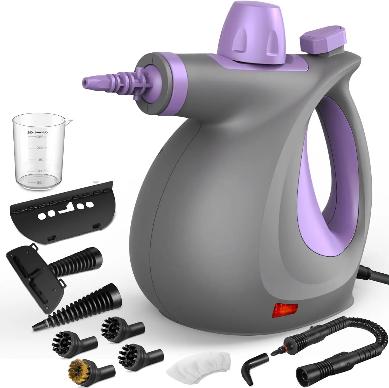 

Handheld Multi-Surface Steam Cleaner with 12 Accessories, for Home Floors, Upholstery, Grout, and Car Cleaning