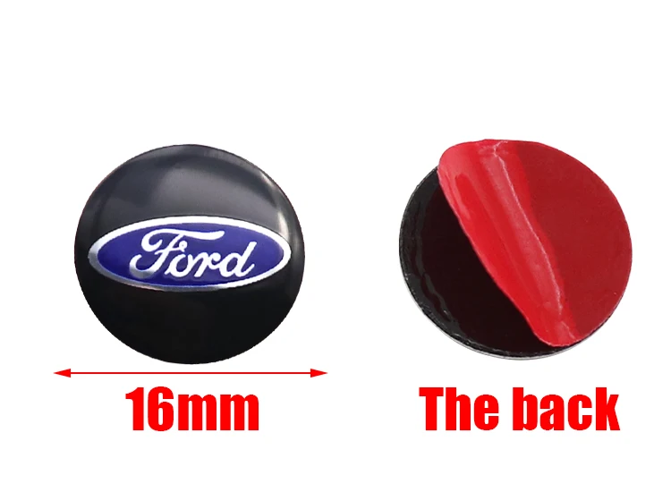 2pcs 20pcs Hot sale Ford 16mm 3D Aluminum Car Logo Key Fob Decoration Emblem Auto Key Badge Sticker Accessories