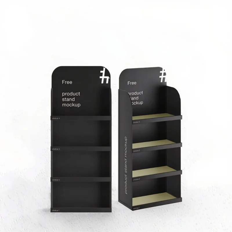 custom.Custom Stylish Paper Cardboard Display Rack Store and Supermarket Product Showcase