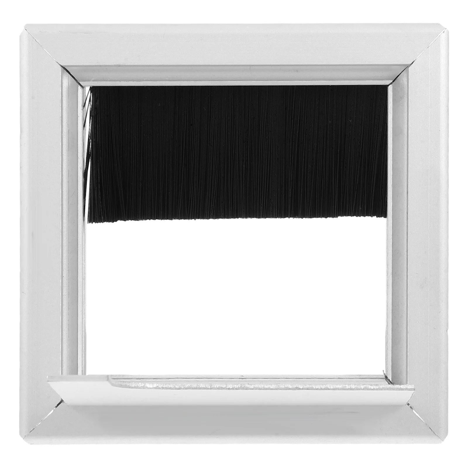 

Aluminum Alloy Desk Grommet Square Silver Cable Hole Cover Cord Organizer Cable Management Box for Office Pc Desk