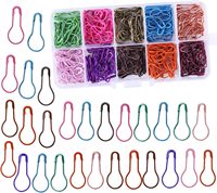 100Pcs Safety Bulb Pins Clothing Tag Calabash Crochet Stitch Markers Metal Safety Pins for Knitting and DIY Craft Sew Cloth