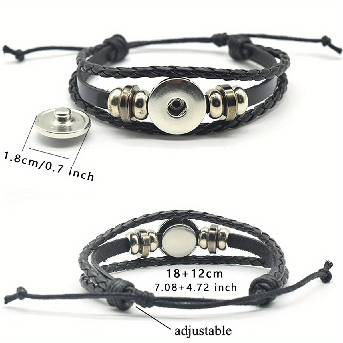 1pc Halloween Cute Ghost Theme Black Bracelet Fashion Exquisite Weaving Bracelet Glass Paste Halloween Gift