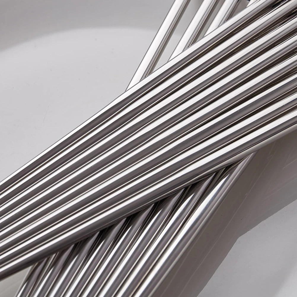 

5 Pairs Stainless Steel Chopsticks Square Shape Reusable Kitchen Utensils Metal Dishwasher Safe Non Deformable