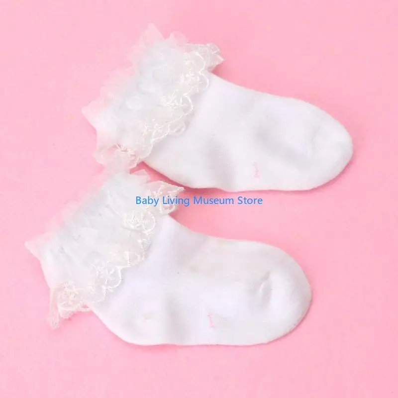 p31c 0-1years حديثي الولادة جوارب القطن الدانتيل الدانتيل الأميرة تمشيط الجوارب القطن للفتيات الصيف الربيع الجوارب فاتنة #5