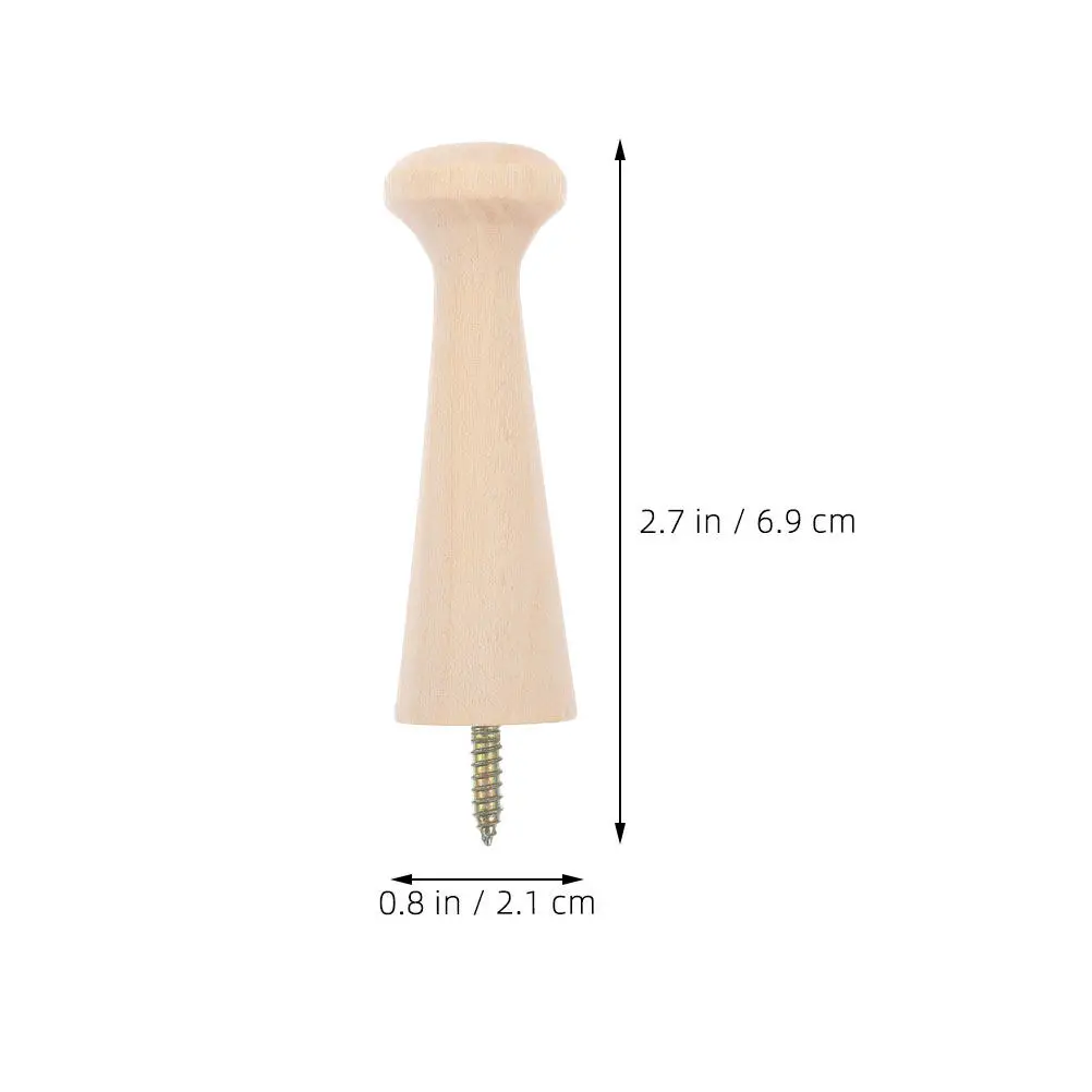 12Pcs Screw-on Solid Wood Hooks Unfinished Shaker Style Wall Pegs for Coats Hats Towels Bags Entryway Bathroom Bedroom Rustic view 5