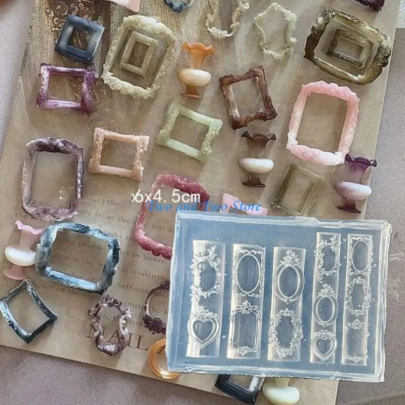 HX6F 2 Stück wiederverwendbarer Nagelcharm Silikonformen für -Nägelkunstkreationen und kreative Nagel Verzierungen