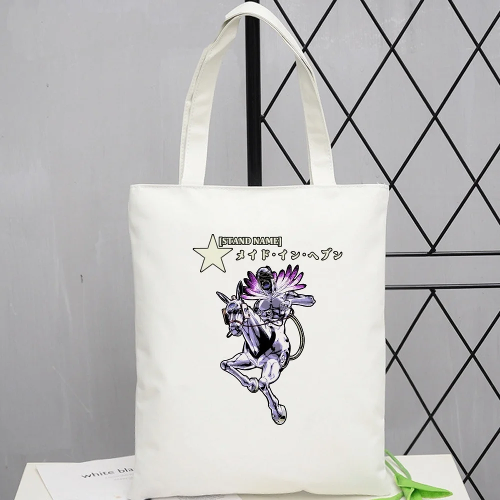 Jojo’s Bizarre Adventure tote bag shopper bolsas de tela grocery totebag shopping femme
