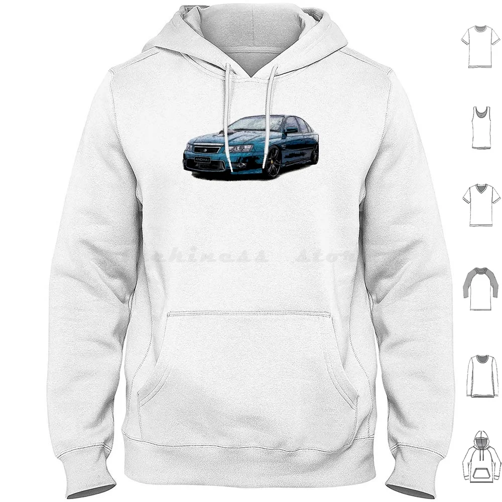 الأزرق Vz السيناتور هوديي قميص قطني بكم طويل Hsv هولدن Vz السيناتور Clubsport R8 كومودور تعديل السيارات Ve Vf Vy Vx Vt Vk Vl Vn Car #1