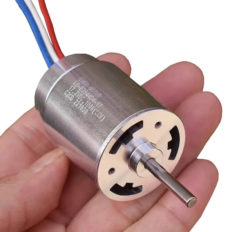 100W Mini 36mm Outer Rotor 3-Phase Brushless Motor DC 12V 17.2V 24V 5800RPM 240KV High Torque Double Ball Bearing Strong Magnet