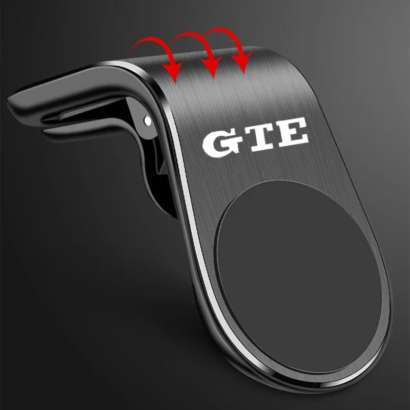 حامل هاتف السيارة المغناطيسي تنفيس الهواء قاعدة تركيب مزودة بمشبك دوران دعم الهاتف المحمول لفولكس واجن GTE Golf 5 6 7 8 باسات تيجوان بولو MK8