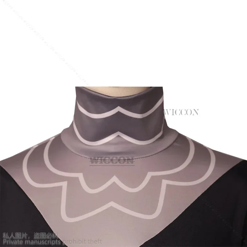 AAA 2025 하즈빈 루테 가발 헤일로 블랙 엔젤 코스프레 의상 신발 호텔 파이트 부츠 할로윈 카니발 파티 실버 색상 애니메이션 코스튬