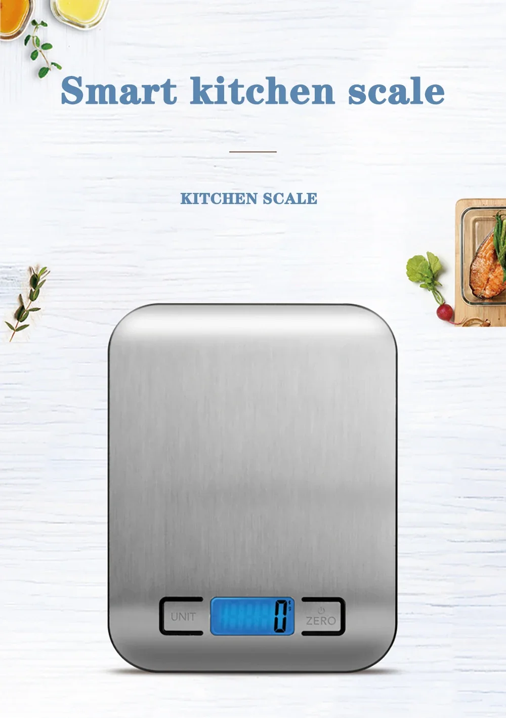 Food Scale, Digital Kitchen Scale Weight Grams and Ounces for Baking Cooking and Meal Prep