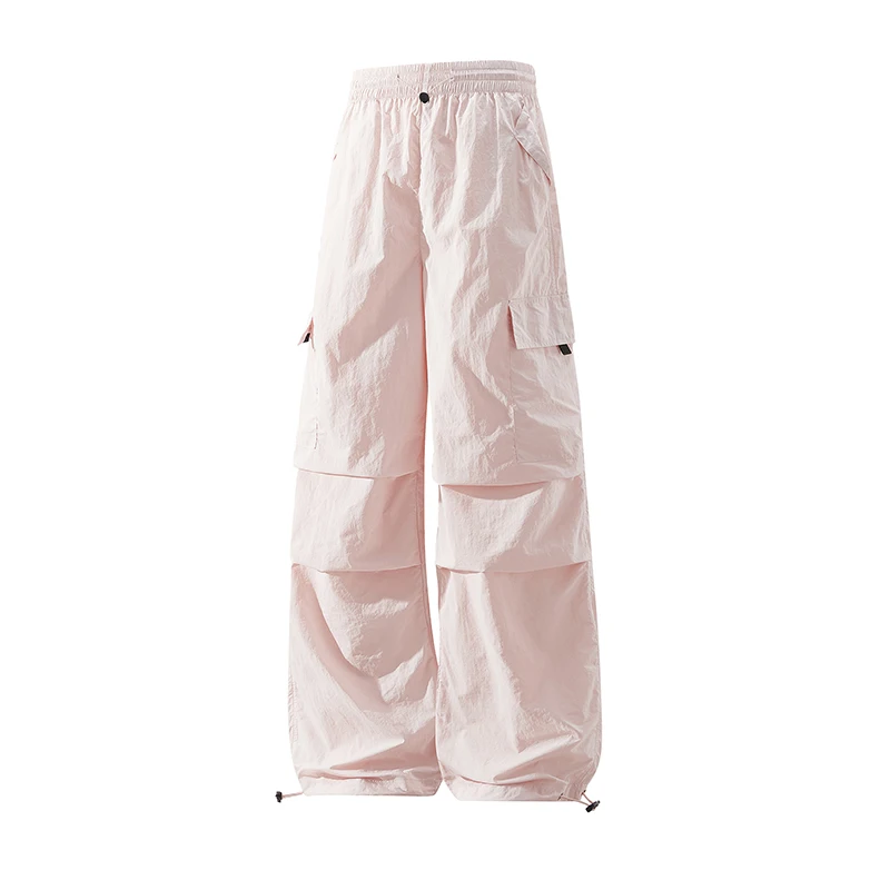 Ladies Trendy Drawstring Casual Loose Comfortable Work Pants Outdoor Running Sports Lightweight Breathable Straight Leg Pants