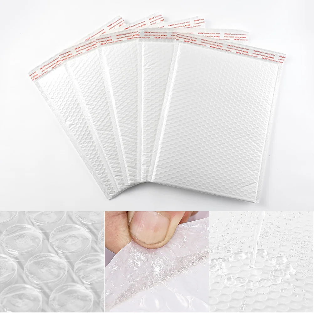 50Pcs Premium Waterproof Bubble Mailers Self Seal Envelopes for Jewelry Boxes Lip Gloss Tubes Bubble Mailers Padded Envelopes