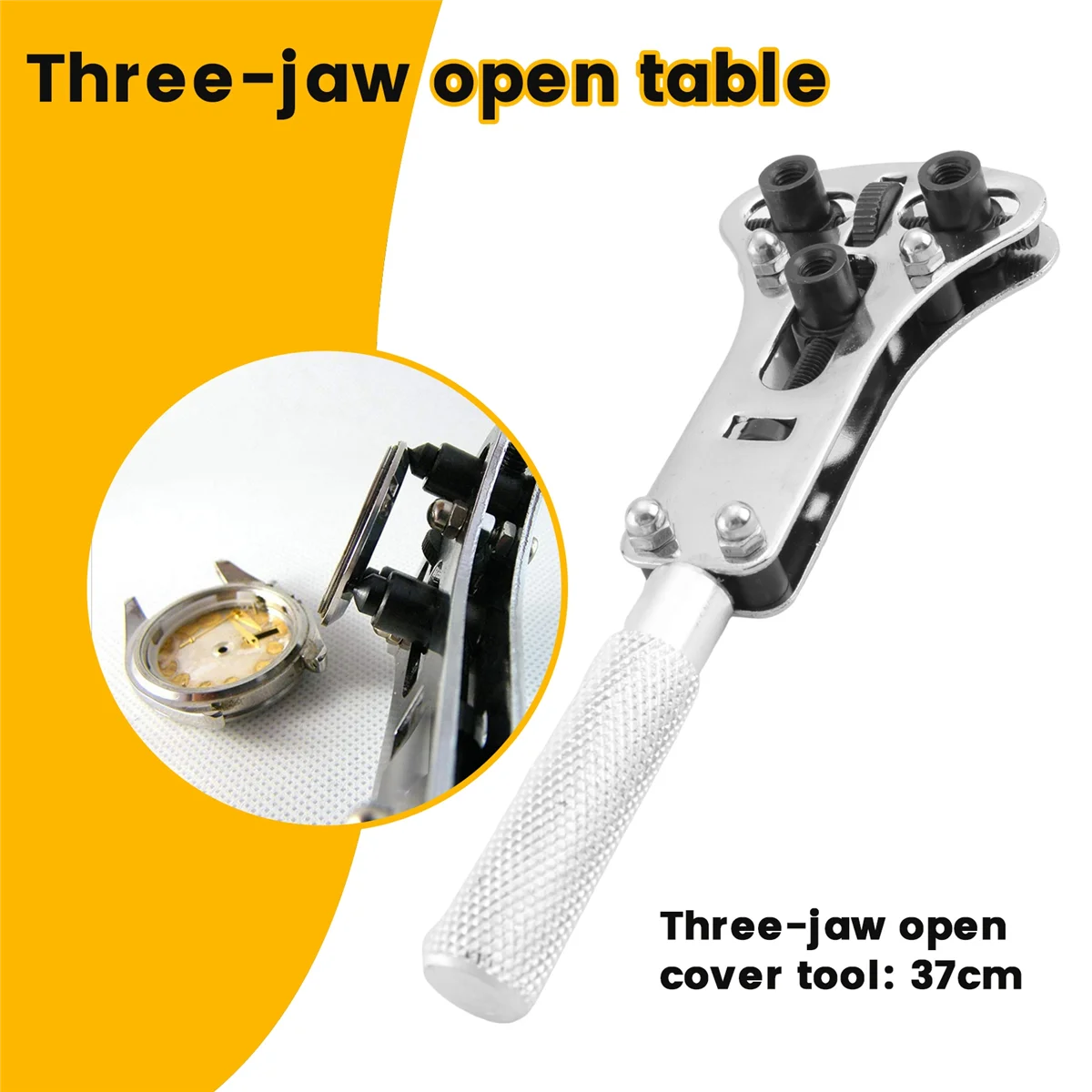 ELBA_Adjustable Watch Case Removal Mount Three-Claw Open Cover Set Watch Repair Kit