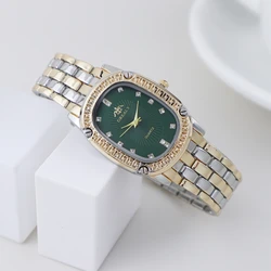 2022 Luxury Fashion Metal Band Watches for Women Brand Simple Casual Oval Rhinestone Ladies' Quartz Wristwatch