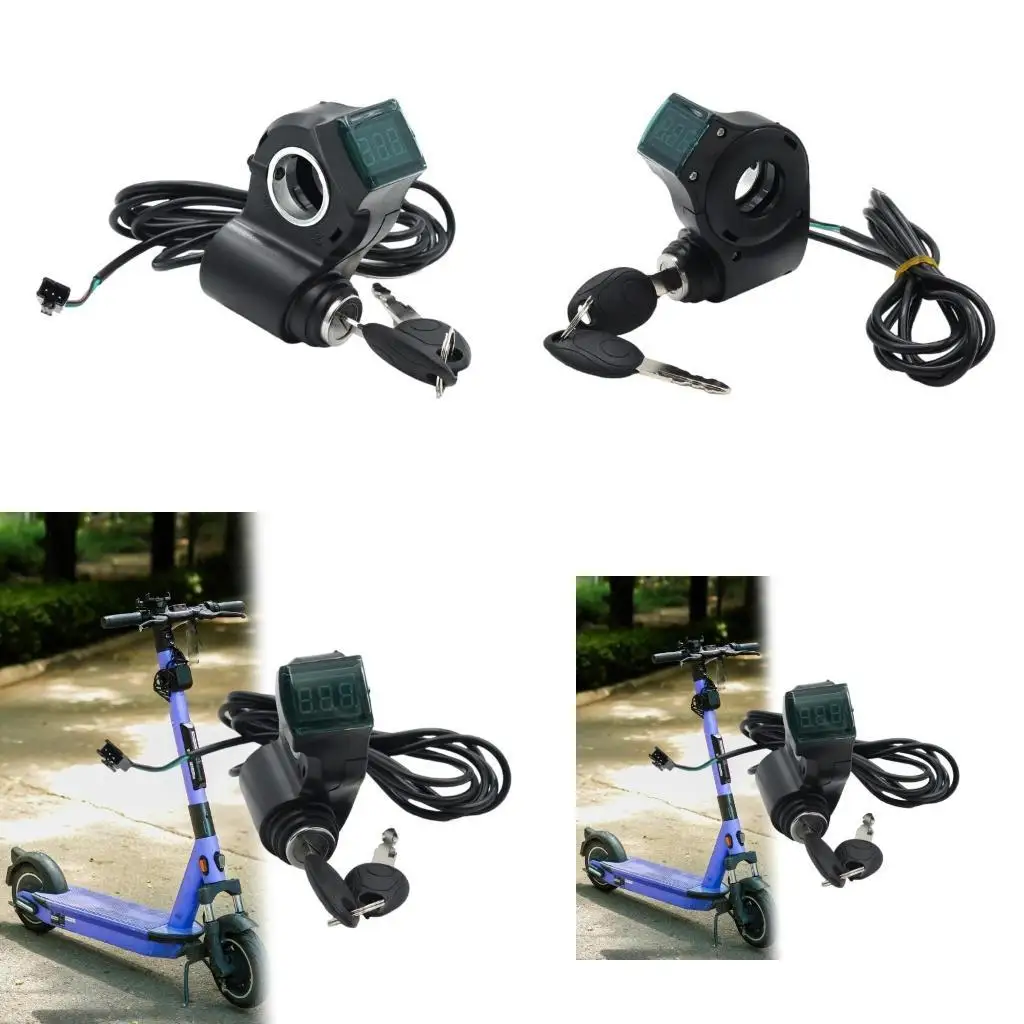 

Y1UC Voltages Display with Lock Electric Scooter Thumb Throttle with LED Display