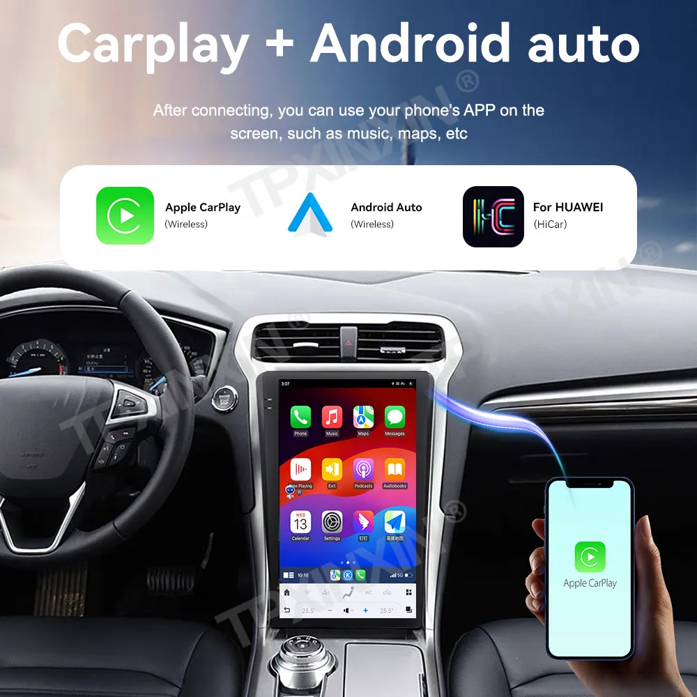 13.6 Inch Android 13 Multimedia For Ford Mondeo 2013~2020 GPS Navigation Car Radio Stereo With BT5.0 Wifi 4G Video IPS Head Unit