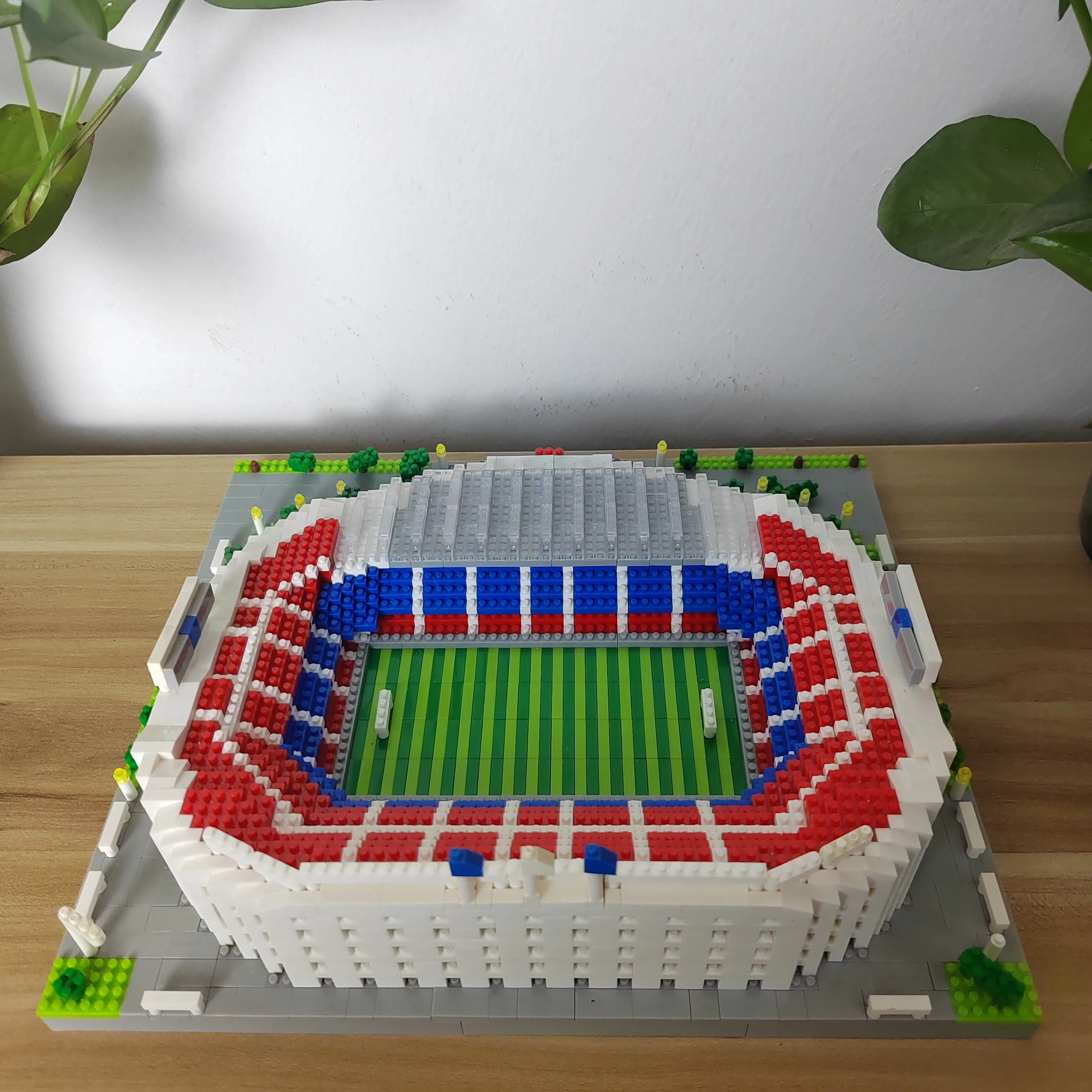 Barcelona Voetbalstadion Micro Blokken Bouwsets, Mini Bakstenen Architectuur Bouwsteen Voor Volwassenen, Voetbalveld Geschenk