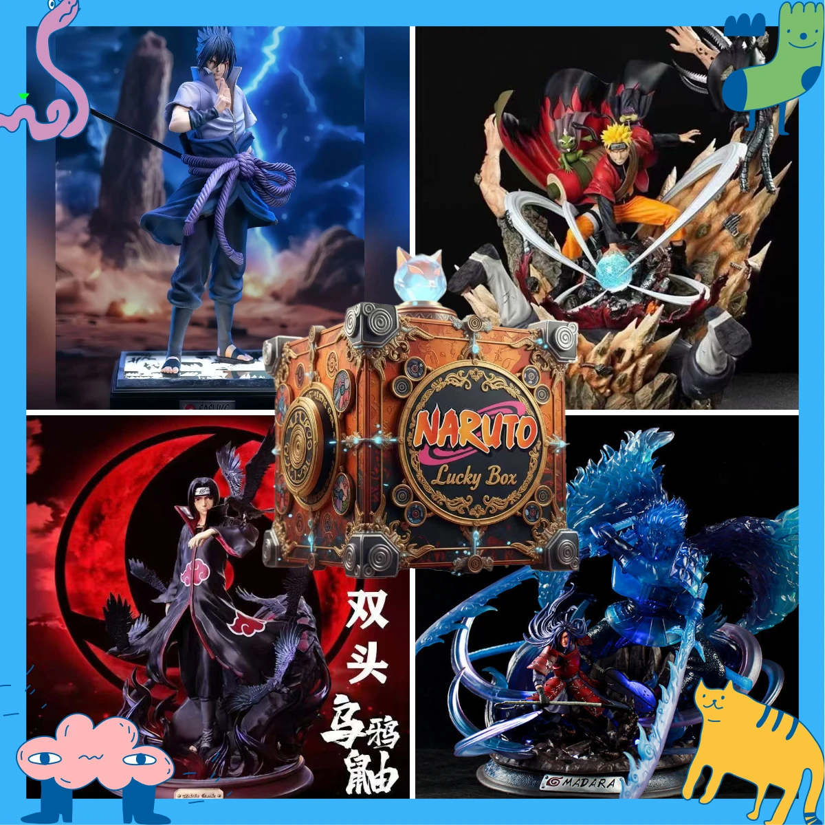 

Naruto Anime Blind Box Figures Naruto Sasuke Sakura PVC Model Toys Mystery Surprise Box Collectible Gift for Anime Fans