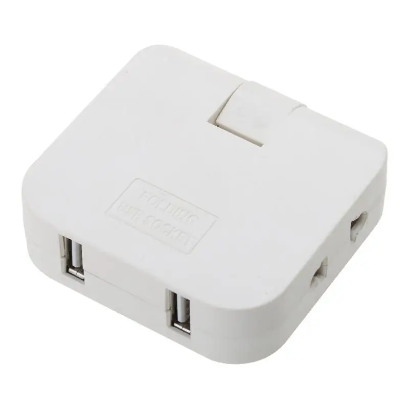 652F Foldable Extension Plug Wall Outlet Extender Rotatable usb Socket Converter