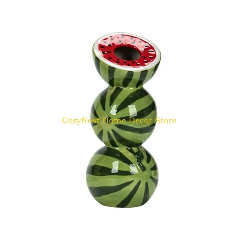 92MF Single Stem Holder, Fruit Home Accent with Bright Finish for Coffee Table, Shelf Display, Desk, or Entryway