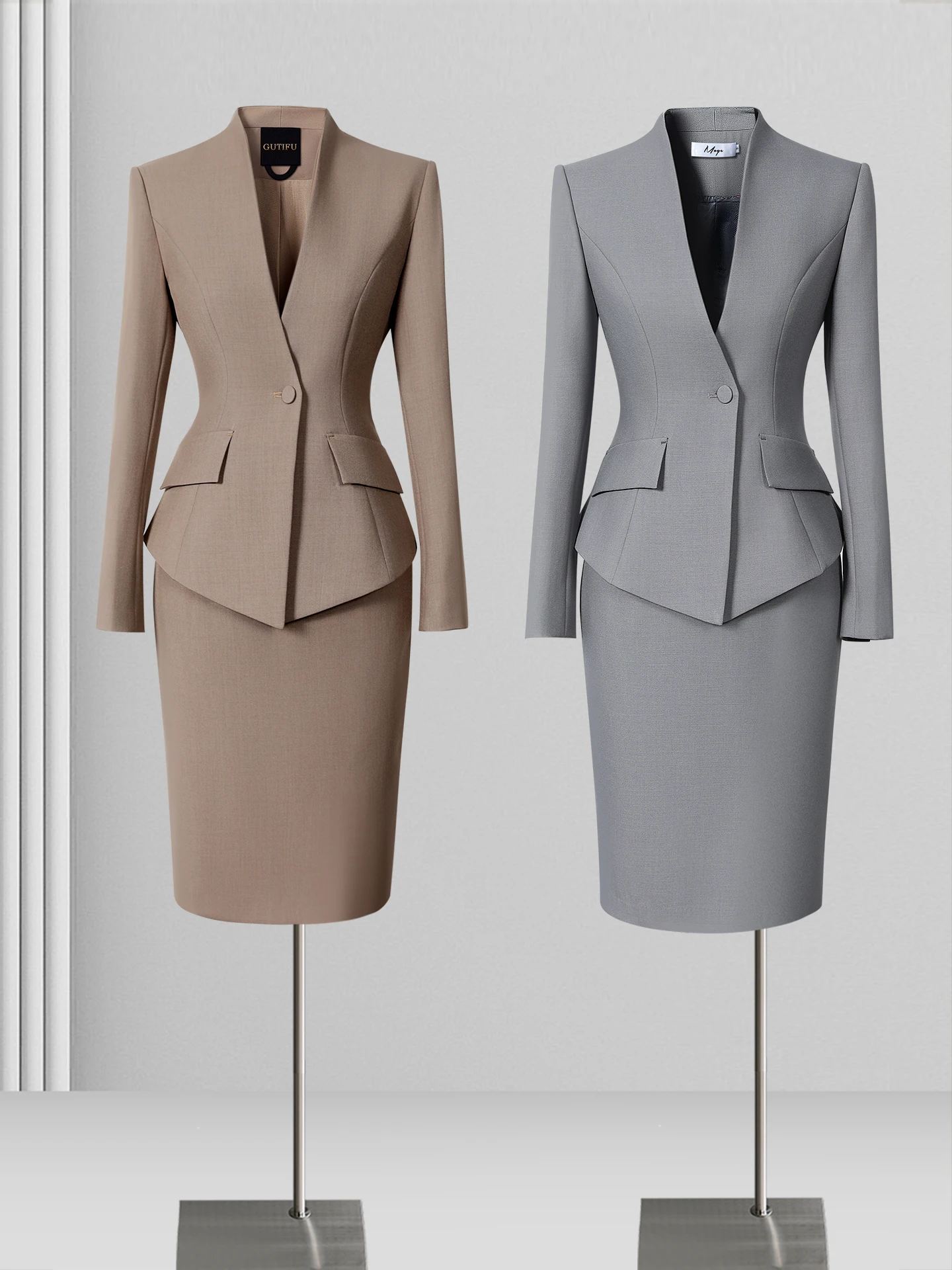

Elegant Professional Women's Suit Set Spring Autumn Workwear for Meetings And Jewelry Store Case Workplaces Long Sleeve