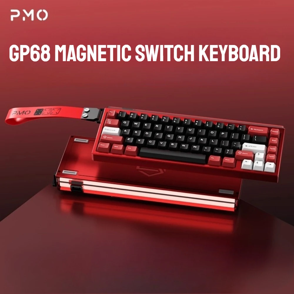 PMO GP68 Magnetic Switch Keyboard Wired Hot-Swap GASKET RGB 8000Hz 0.08MS RT 0.005mm Custom Aluminum Gaming Mechanical Keyboard