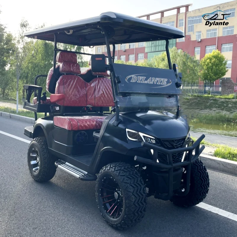Custom 6kW 2+2 Seater Golf Cart Suspension Durable Multi-Purpose Club Car Affordable Price With Luggage Box At The Rear