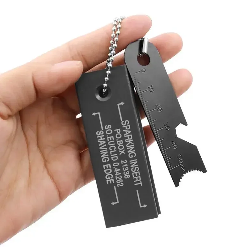 New Wilderness Survival Portable Flint Kit - Magnesium Fire Starter Stick with Wooden Handle for Camping Outdoor Equipment Tool