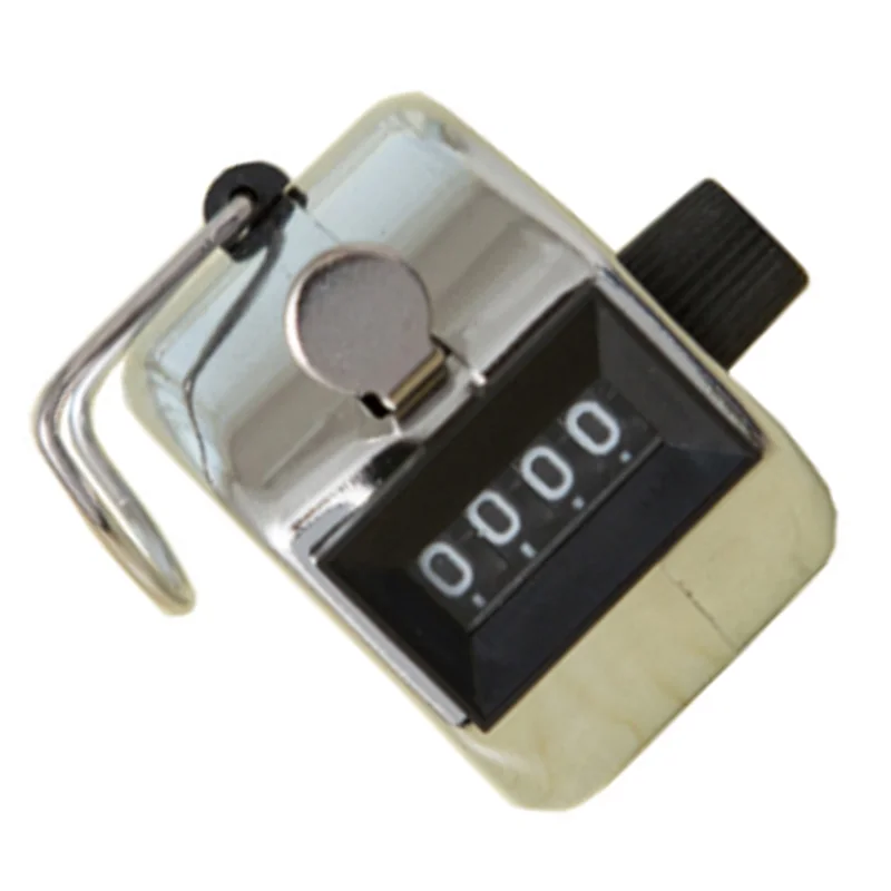 AEE6-4 Pz Contatori numeri a 4 cifre Guscio in plastica Display dito a mano Conteggio manuale Tally Clicker Timer Contatore calcio golf