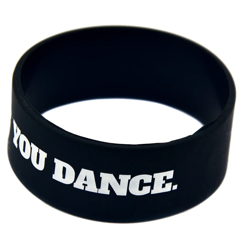 Individuelles Logo Silikon-Armband Ein Zoll Breites Armband Umweltfreundliches Ungiftiges Gummi-Armreif – Detail 3