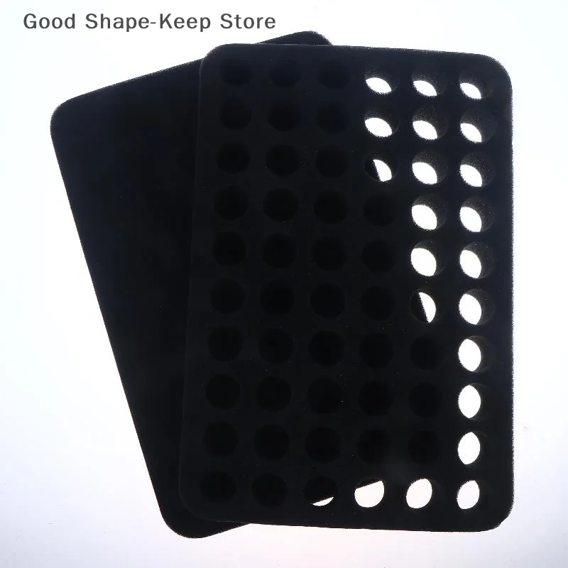 Large Capacity 60-Slot Foam Shell, Holds 60 15ml/10ml Nail Polish or Essential Oil Bottles, Flexible Bottom Divider.