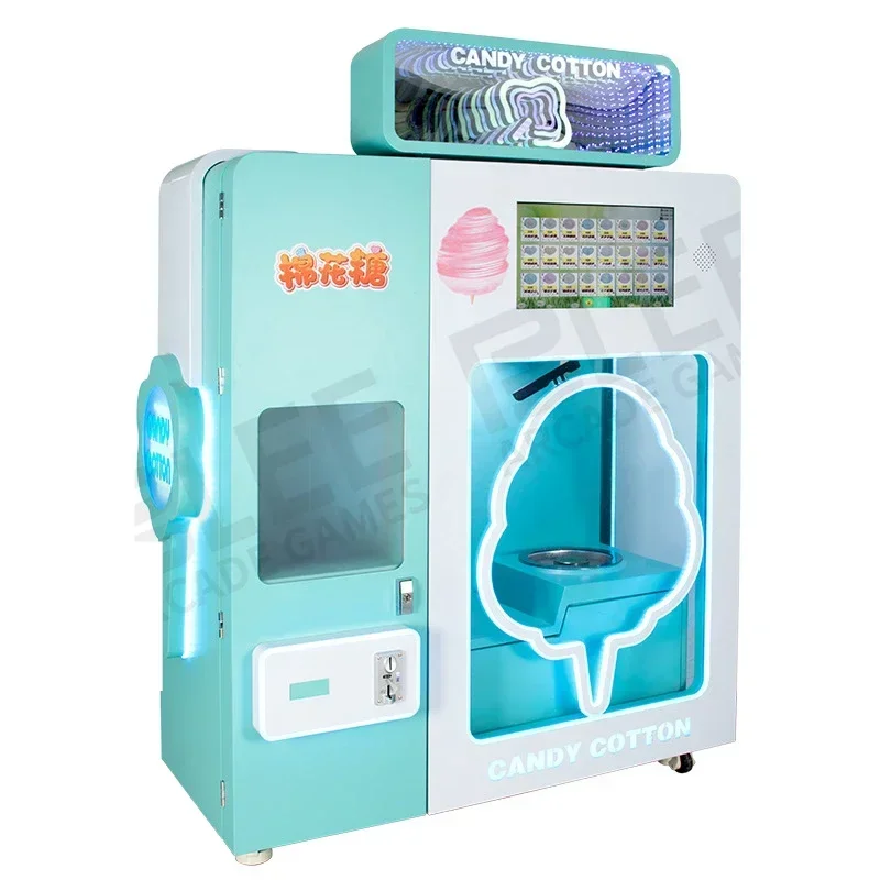 Intelligent Cotton Candy Selling Machine in Scenic Area, Unmanned Self scanning Code, Fully Automatic Cotton Candy Machine