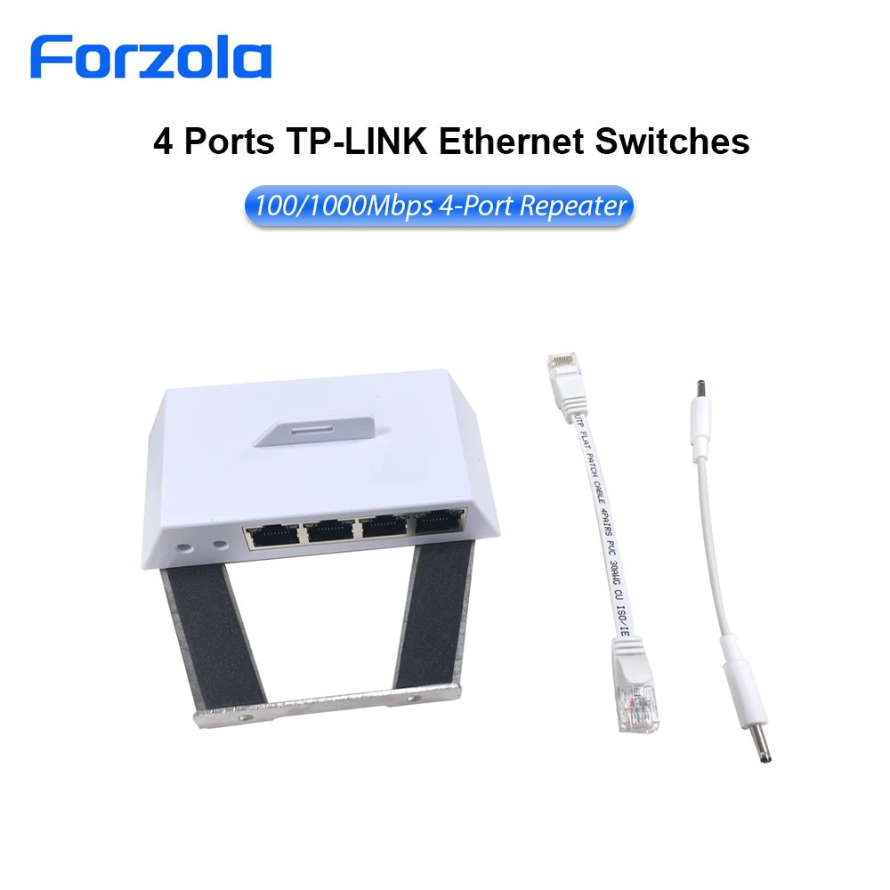 FORZOLA TP-LINK Ethernet Switch 4 Port PoE Extender poe repeater for IP Port Transmission Extender for POE Switch NVR IP Camera