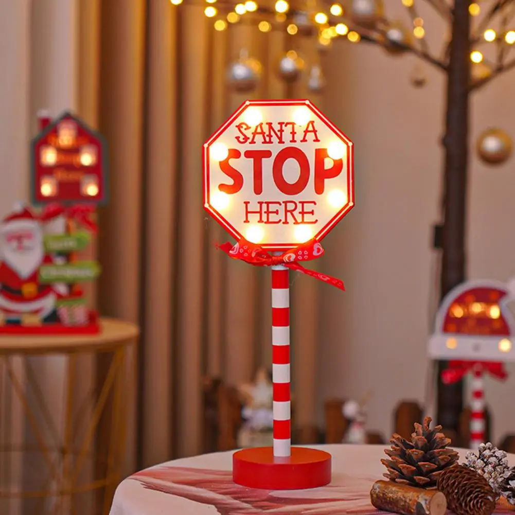 

Vintage Inspired Christmas Decorations Retro Metal Street Sign Vintage Led Christmas Street Sign with Bowknot Festive North Pole