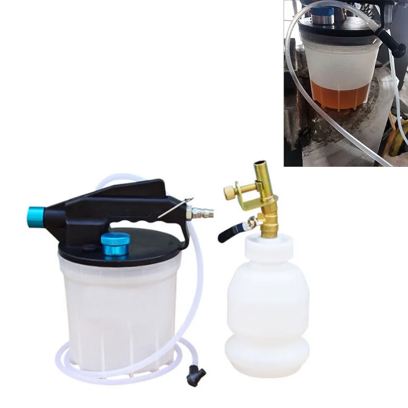 2L Car Vacuum Brake Bleeder Kit Brake Oil Replacement Tool Brake Fluid Refueling Tool Pneumatic Explosion-proof Shunt