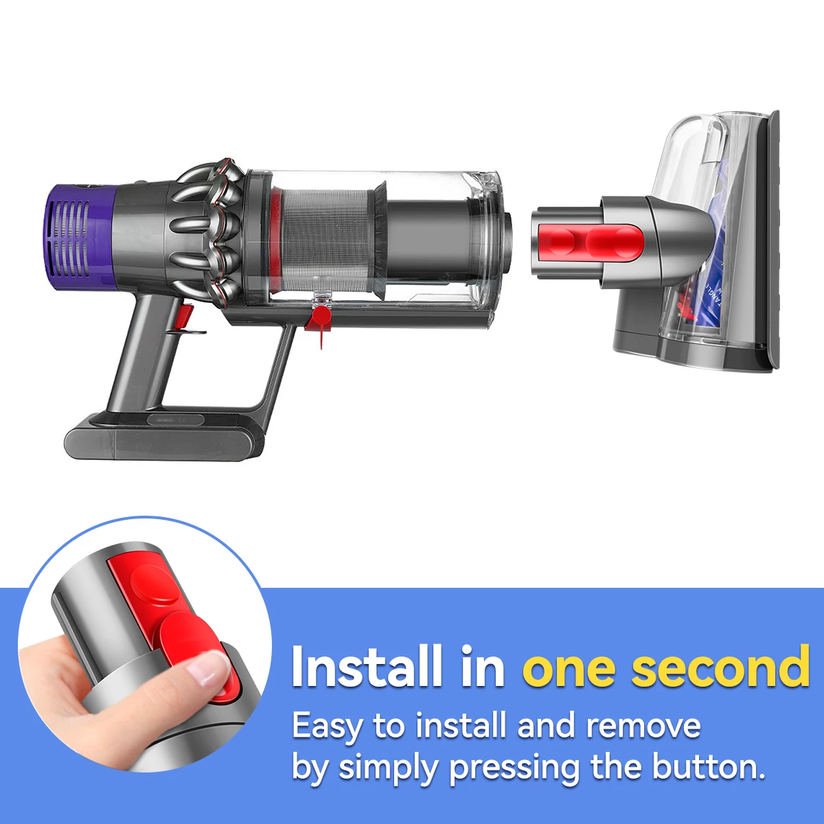 Электрический пылесос, щетка для пылевых клещей для V15 V11 V10 V8 V7, запчасти для пылесоса, аксессуары, запасные части с моторизованной головкой щетки Электрический пылесос, щетка для пылевых клещей для V15 V11 V10 V8 V7, запчасти для пылесоса, аксессуары, запасные части с моторизованной головкой щетки